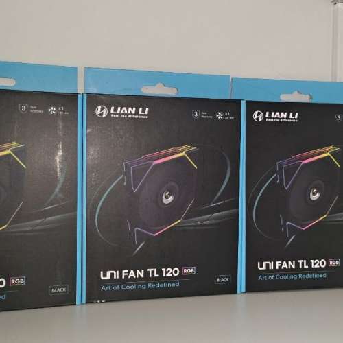 （3把全新未開封）Lian Li 聯力 Uni Fan TL 120mm 電腦機箱風扇（正向扇葉）