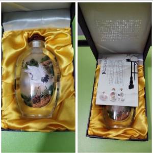 全新手藝仙鶴內壁畫15cm鼻煙壺New handmade inside painting snuff bottle