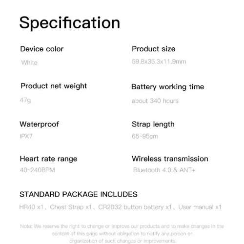 100%New iGPSPORT HR40 Heart Rate Monitor Chest Strap ANT+ and Bluetooth