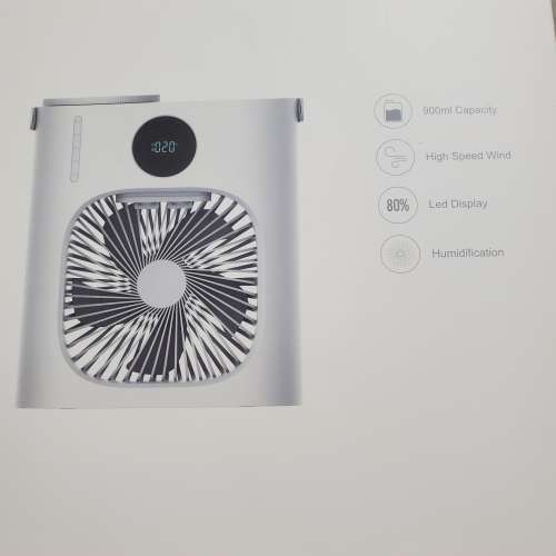 全新900ml 容量 製冷風風扇 led面板