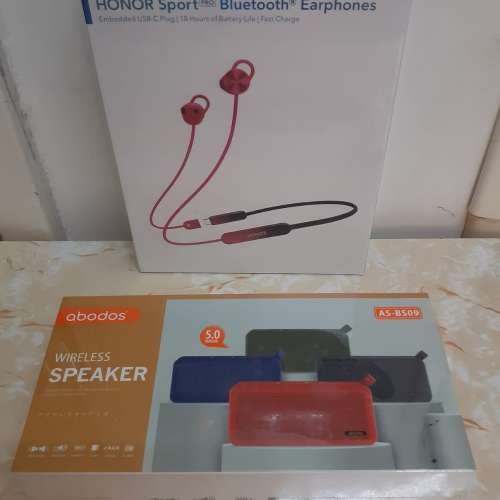 Bluetooth earphones and speaker