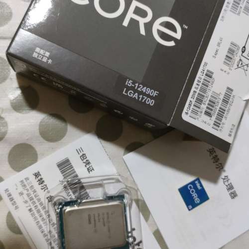 Intel Core i5-12490F 6核心12線程 Box (不含散熱器)
