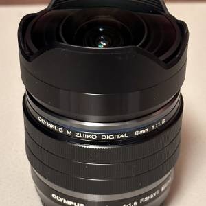 [FS]-95% new Olympus M.Zuiko Digital ED 8mm F1.8 Fisheye PRO (Panasonic, M43)