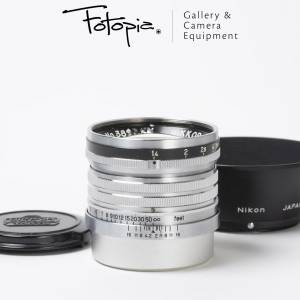 || Nippon Kogaku Nikkor-S.C 50mm F1.4 LTM with hood (black rim version) ||