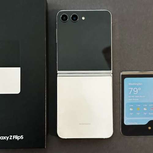 99% new samsung z flip 5 8+256 hk verison  白色行貨