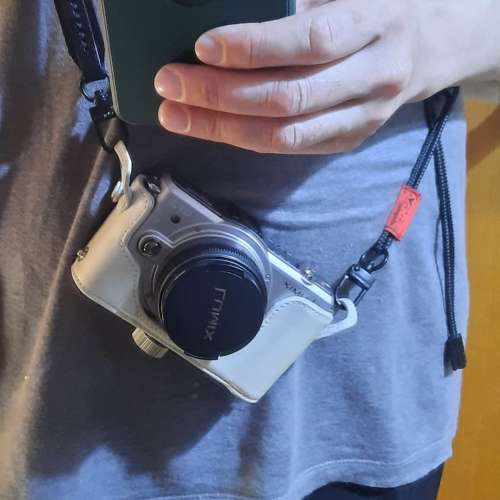 Topologie   黑色真皮 相機帶 手機繩 肩帶