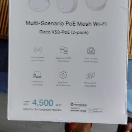 100%new 未開封全新 TP-Link Deco X50-PoE AX3000 雙頻 Mesh WiFi 6 路由器 (2件装)