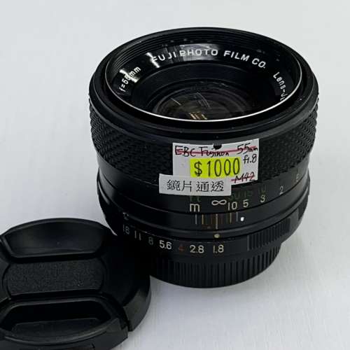 90% New EBC Fujinon 55mm f1.8 手動鏡頭, 深水埗門市可購買