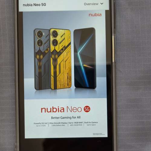 Nubia Neo 5G 行貨有保