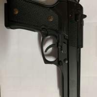 兒童半塑膠手動金屬玩具槍 m9