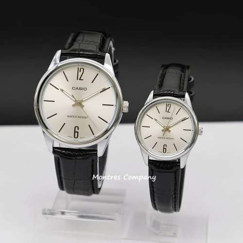 Montres Company 香港註冊公司(32年老店) 卡西歐 CASIO 情侶錶 情侶裝 黑皮革錶帶 ...