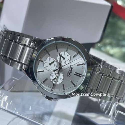 Montres Company 香港註冊公司(32年老店) 卡西歐 CASIO 不鏽鋼錶帶 銀色 MTP MTPV3...