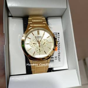 Montres Company 香港註冊公司(32年老店) 卡西歐 CASIO 不鏽鋼錶帶 防水 金色 MTPV...