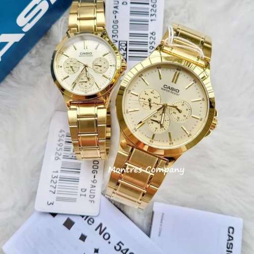 Montres Company 香港註冊公司(32年老店) 卡西歐 CASIO 不鏽鋼錶帶 防水 金色 MTPV...
