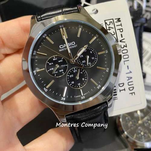 Montres Company 香港註冊公司(32年老店) 卡西歐 CASIO 100米防水 真皮錶帶 3年電池...
