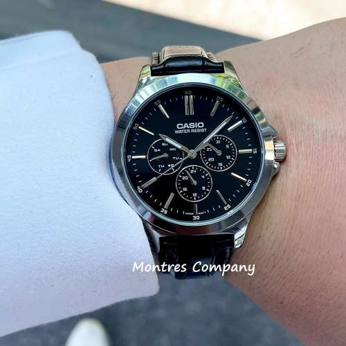 Montres Company 香港註冊公司(32年老店) 卡西歐 CASIO 100米防水 真皮錶帶 3年電池...