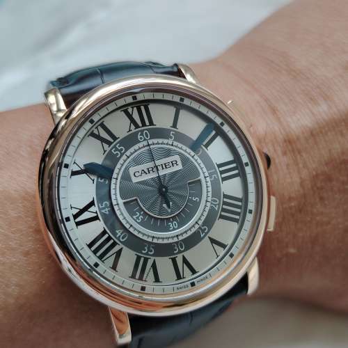 荀價🔥罕有高階計時款式🔥份量十足Cartier Rotonde De Cartier ，42mm Rose gold，...