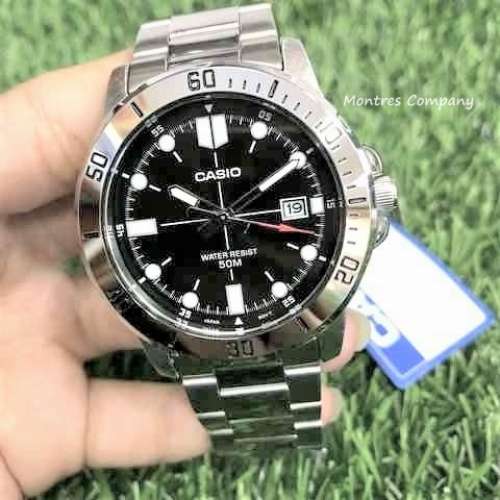 Montres Company 香港註冊公司(32年老店) 卡西歐 CASIO 黑水鬼 不鏽鋼錶帶 點字 黑...