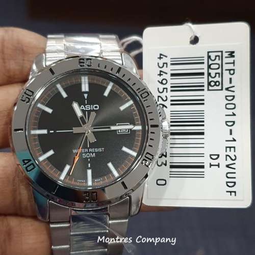 Montres Company 香港註冊公司(32年老店) 卡西歐 CASIO 黑水鬼 不鏽鋼錶帶 條字 黑...
