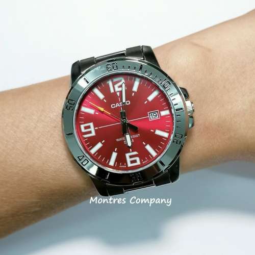 Montres Company 香港註冊公司 (32年老店) 卡西歐 CASIO 紅水鬼 不鏽鋼 不鏽鋼錶帶...