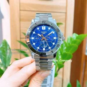 Montres Company 香港註冊公司 (32年老店) 卡西歐 CASIO 不鏽鋼錶帶 藍色 MTPVD300...