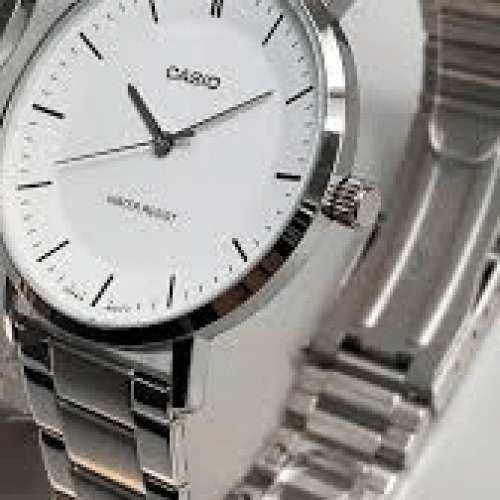 Montres Company 香港註冊公司 (32年老店) 卡西歐 CASIO 防水 三摺錶扣 銀白色 MTP...
