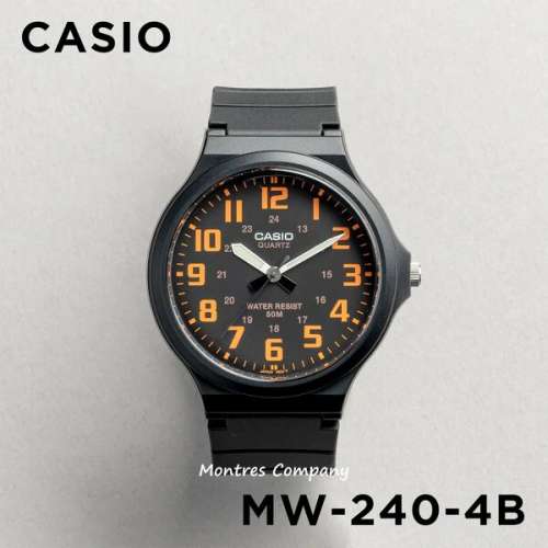 Montres Company 香港註冊公司(32年老店) 卡西歐 CASIO 數字 橙黑色 MW240 MW-240 ...