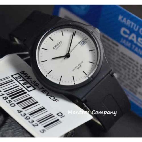 Montres Company 香港註冊公司(32年老店) 卡西歐 CASIO 日期顯示 黑白色 MW59 MW-5...