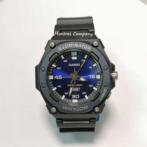 Montres Company 香港註冊公司 (32年老店) 卡西歐 CASIO 大錶徑 100米防水 黑藍色 ...