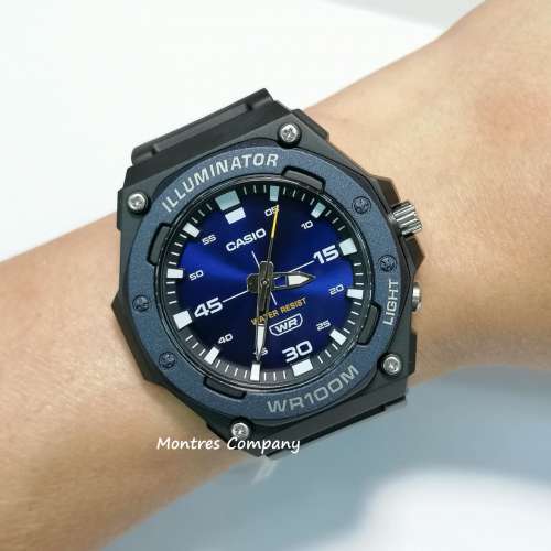 Montres Company 香港註冊公司 (32年老店) 卡西歐 CASIO 大錶徑 100米防水 黑藍色 ...