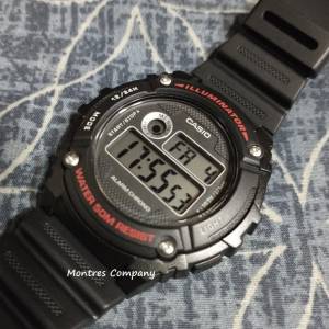 Montres Company 香港註冊公司(32年老店) 卡西歐 CASIO 防水 黑紅色 W216 W-216H W...