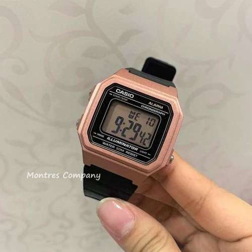 Montres Company 香港註冊公司 (32年老店) 卡西歐 CASIO 七年電池壽命 黑色粉紅 玫...