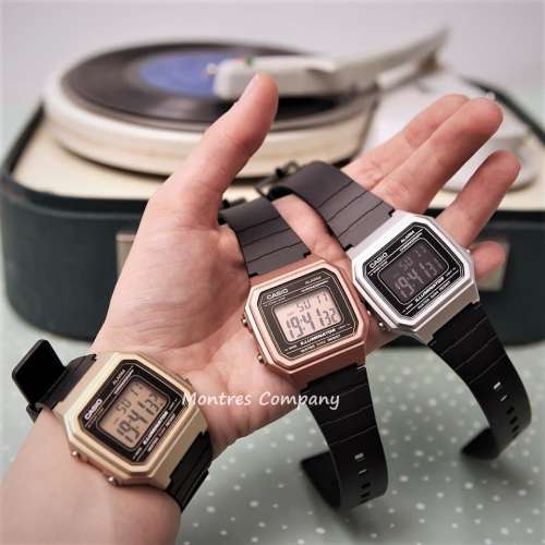 Montres Company 香港註冊公司 (32年老店) 卡西歐 CASIO 七年電池壽命 黑色粉紅 玫...