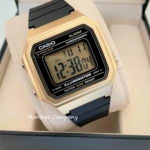 Montres Company 香港註冊公司 (32年老店) 卡西歐 CASIO 七年電池壽命 黑金色 W217...