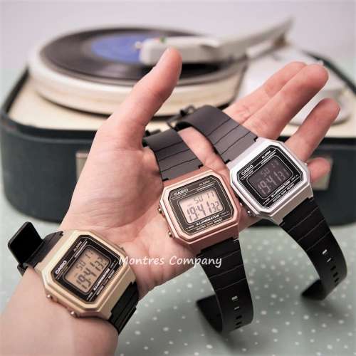 Montres Company 香港註冊公司 (32年老店) 卡西歐 CASIO 七年電池壽命 黑金色 W217...