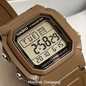 Montres Company 香港註冊公司(32年老店) 卡西歐 CASIO 十年電池壽命 啡棕色 W-800...
