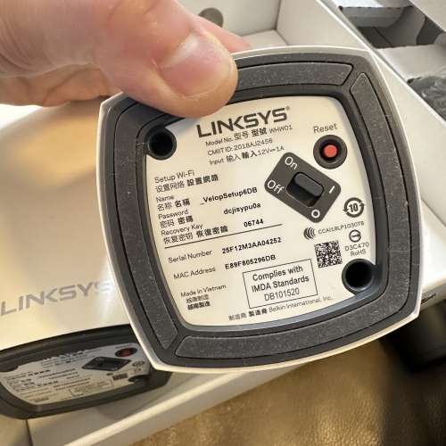 LINKSYS VELOP WHW0102 雙頻 AC1300 MESH WIFI 5 路由器 (2件裝)