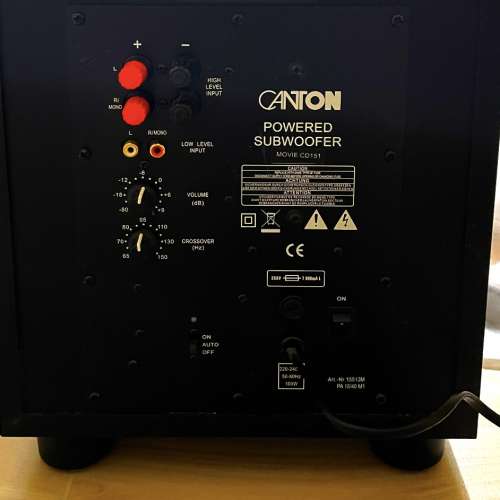 99%新淨德國🇩🇪製造名牌CANTON金榜超低音喇叭Subwoofer Speaker
