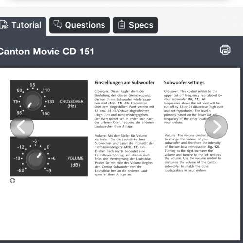 99%新淨德國🇩🇪製造名牌CANTON金榜超低音喇叭Subwoofer Speaker