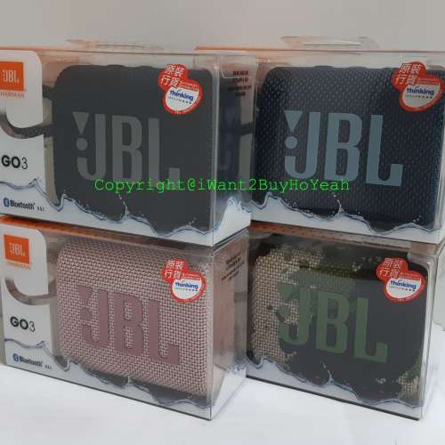 JBL Go 3 Portable Waterproof Speaker 迷你防水藍牙喇叭,JBL Original Pro Sound,...