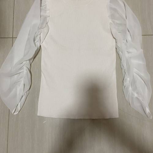 Sndel white lace top