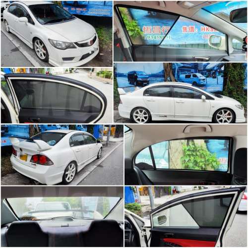 Honda Civic FD2 TypeR 全車磁石濾光窗網太陽擋