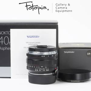 || Voigtlander Nokton VM 40mm F1.2 ASPHERICAL, full packing & LH-8 hood ||