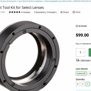 2 x DZO FILM EF-Mount Tool Kit (For changing PL to EF mount on DZO Lenses) Brand