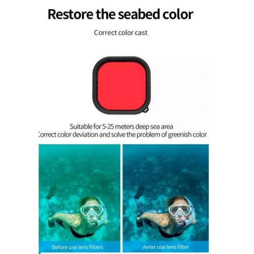 TELESIN Professional 45M Diving Waterproof Case Combo With Red Filter