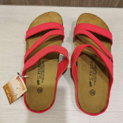 100%全新女裝橙紅色涼鞋