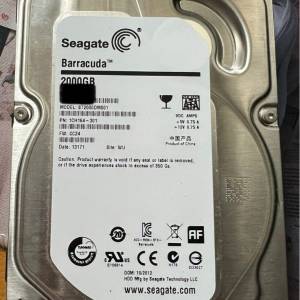 Seagate 2T HDD harddisk 硬盤
