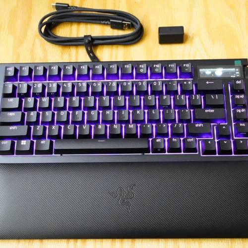 雷蛇蛛皇 無線熱插拔遊戲鍵盤 黑寡婦蜘蛛 Razer BlackWidow V4 Pro 75% 橙軸 Orang...