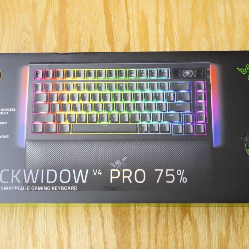 雷蛇蛛皇 無線熱插拔遊戲鍵盤 黑寡婦蜘蛛 Razer BlackWidow V4 Pro 75% 橙軸 Orang...