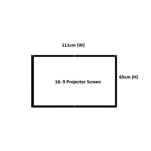 16: 9 Portable Projector Screen - 111cm (W) X 65cm (H) - 50吋 白玻纖投影幕布